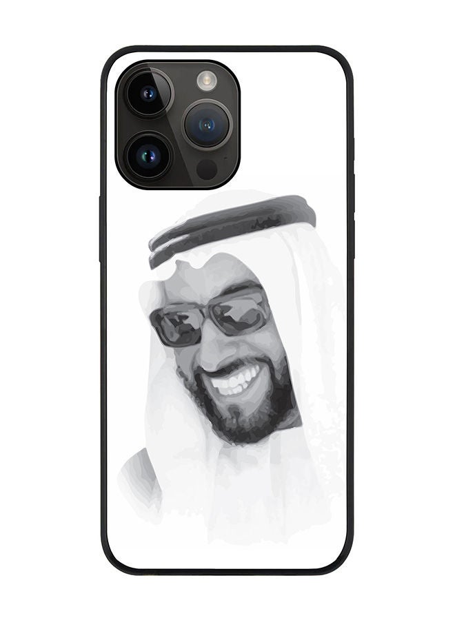 Stylizedd Rugged Black edge case for Apple iPhone 14 Pro Max Slim fit Soft Case Flexible Rubber Edges Anti Drop TPU Gel Thin Cover - Zayed Our Father - Image 1