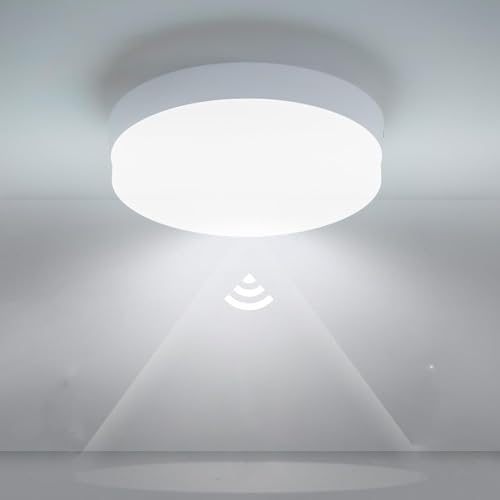ravido 1Pcs White Motion Sensor Light - Wireless Self Adhesive Stick On LED Nightlight Rechargeable Body Sensor Wall Light with ON/Off Switch for Hallway, Wardrobe, Bedroom, Stairs (1) - Image 1
