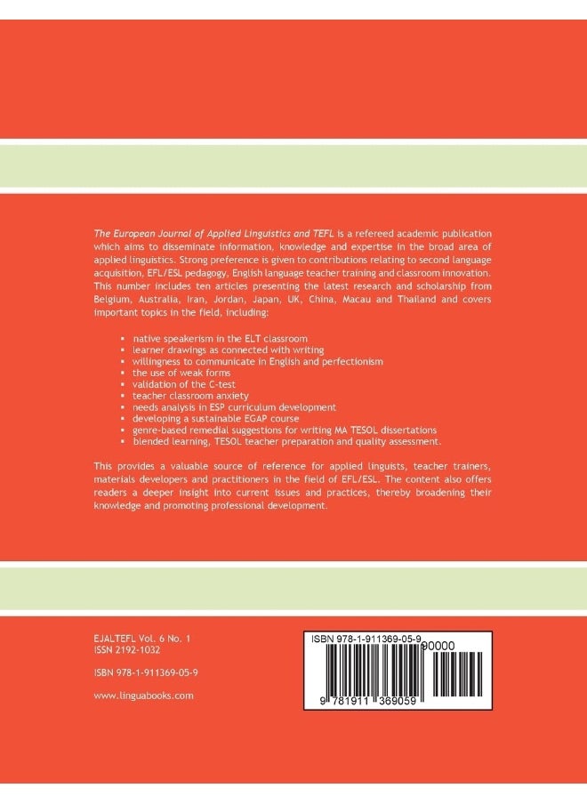 The European Journal of Applied Linguistics and TEFL Volume 6 Number 1  - Image 2