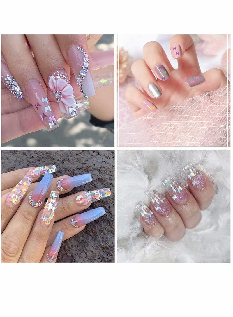 KASTWAVE 12 Color/Set 3D Butterfly Nail Glitter Sequins, Laser Butterfly Nail Sequin Acrylic Paillettes, Holographic Nail Sparkle Glitter for Nail Art Decoration Makeup Resin Mold DIY - Image 3