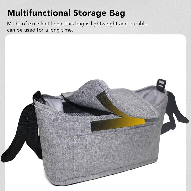 Mom Tote, Linen Multifunctional Universal Strong Storage Bag Lightweight Large Capacity for Elderly Scooter - Image 2