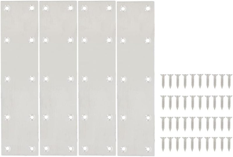 4 PCS Heavy Duty Stainless Steel Mending Plates 200x48x2mm With Mounting Screws - Image 2