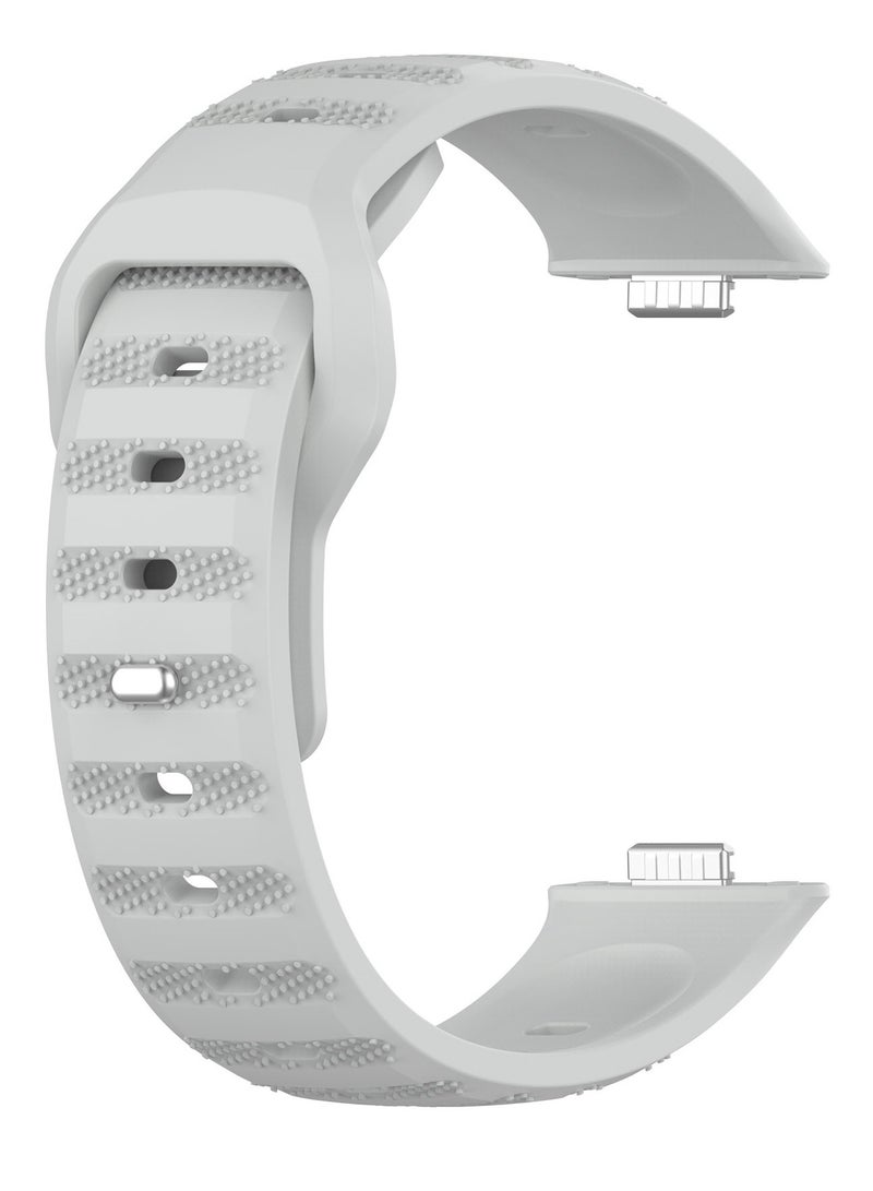 HW 2PCS Strap for Huawei Watch Fit 3, Silicone Watchband Replacement Bracelet Grey/Black - Image 5