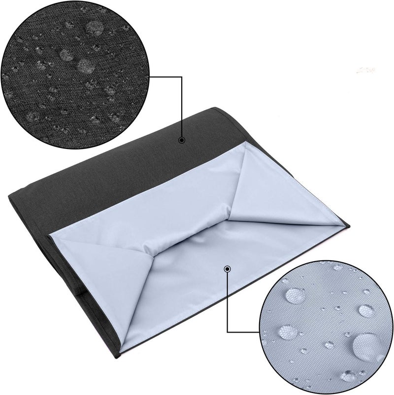 LUXJA Dust Cover Compatible with 4.5-Quart and 5-Quart Stand Mixer, Cloth Cover with Pockets for Stand Mixer and Extra Accessories, Black Wide daily application - Image 3