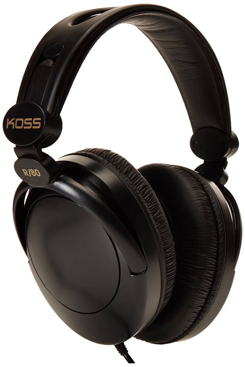 Koss 154336 R-80 Over Ear Headphones, Black - Image 1