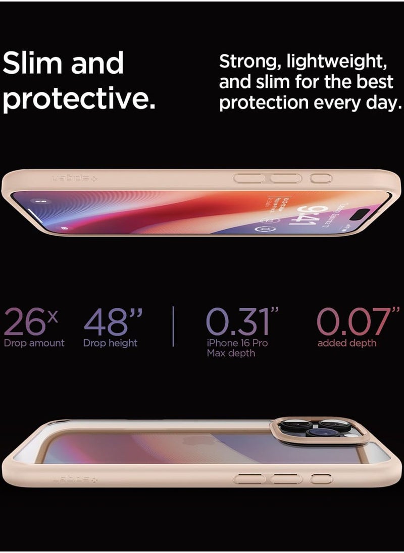 Spigen - غطاء حماية ألترا هايبرد لهاتف آيفون 16 برو ماكس (2024) - تيتانيوم وردي - Image 1