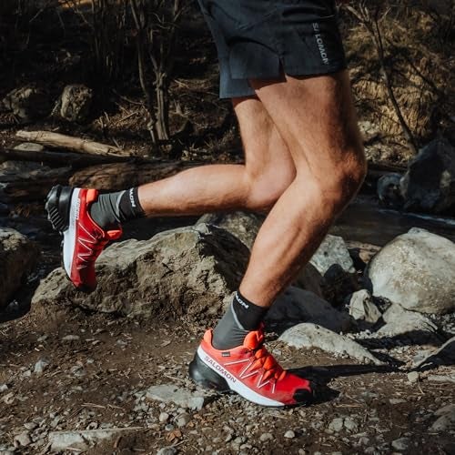 Salomon Men’s Speedcross GTX, Waterproof Trail Running Shoes - Red Dahlia/White/Black - 13 Medium - Image 3