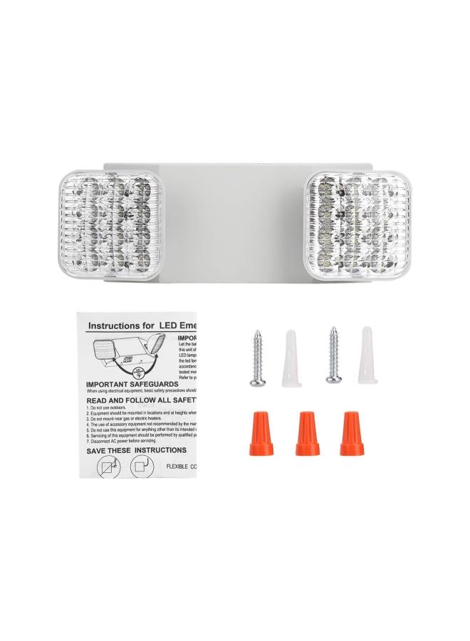 Loquat Two Head Emergency Light, Wall Mount Commercial LED Emergency Lights Exit Sign Indicator Lamp with Adjustable Light Head - Image 4