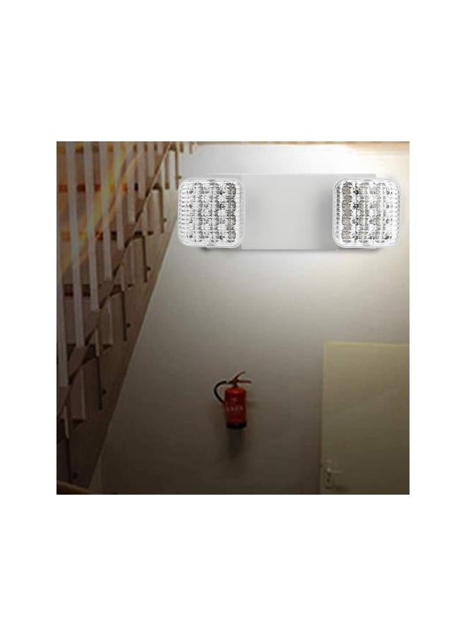 Loquat Two Head Emergency Light, Wall Mount Commercial LED Emergency Lights Exit Sign Indicator Lamp with Adjustable Light Head - Image 3