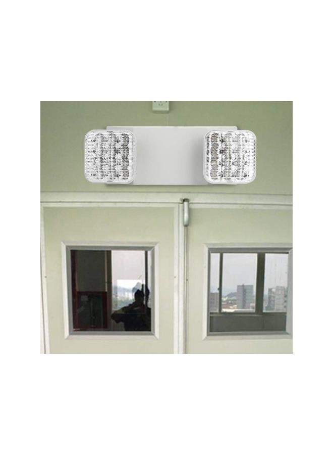 Loquat Two Head Emergency Light, Wall Mount Commercial LED Emergency Lights Exit Sign Indicator Lamp with Adjustable Light Head - Image 2