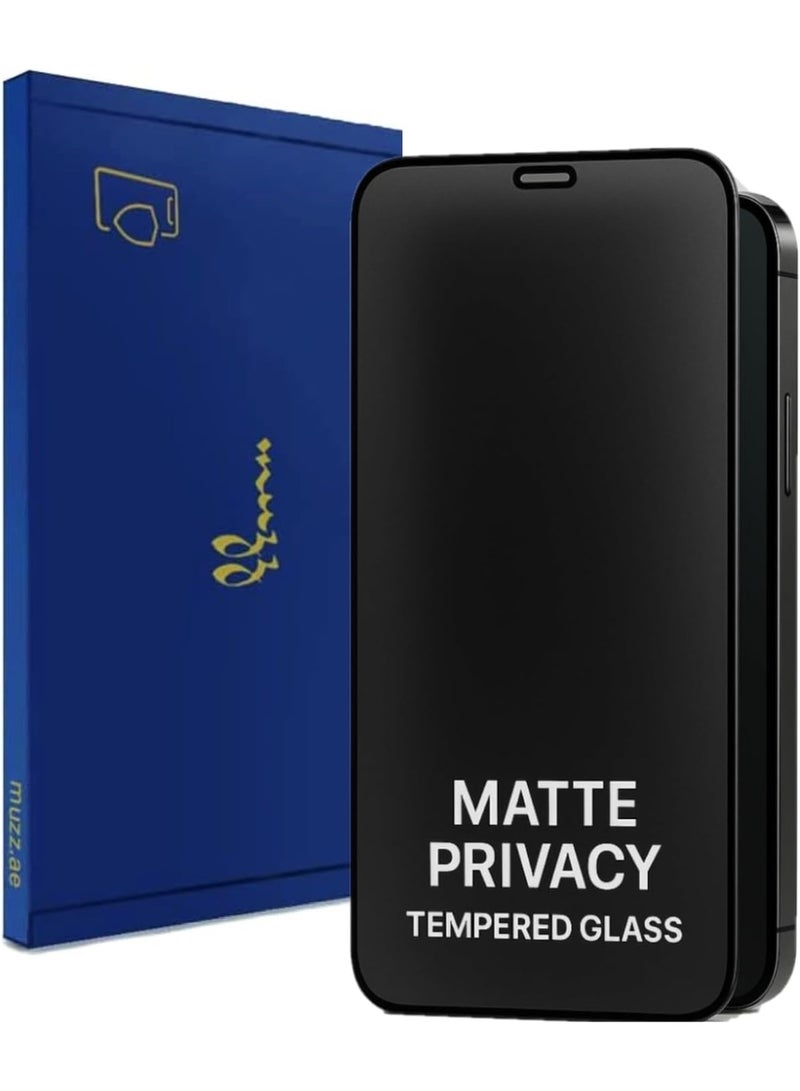 Muzz Privacy Tempered Glass Screen Protector compatible with iPhone 17 Pro Max, Matte Anti-Fingerprint Gaming Special, Pack of 1 (iPhone 17 Pro Max) - Image 1