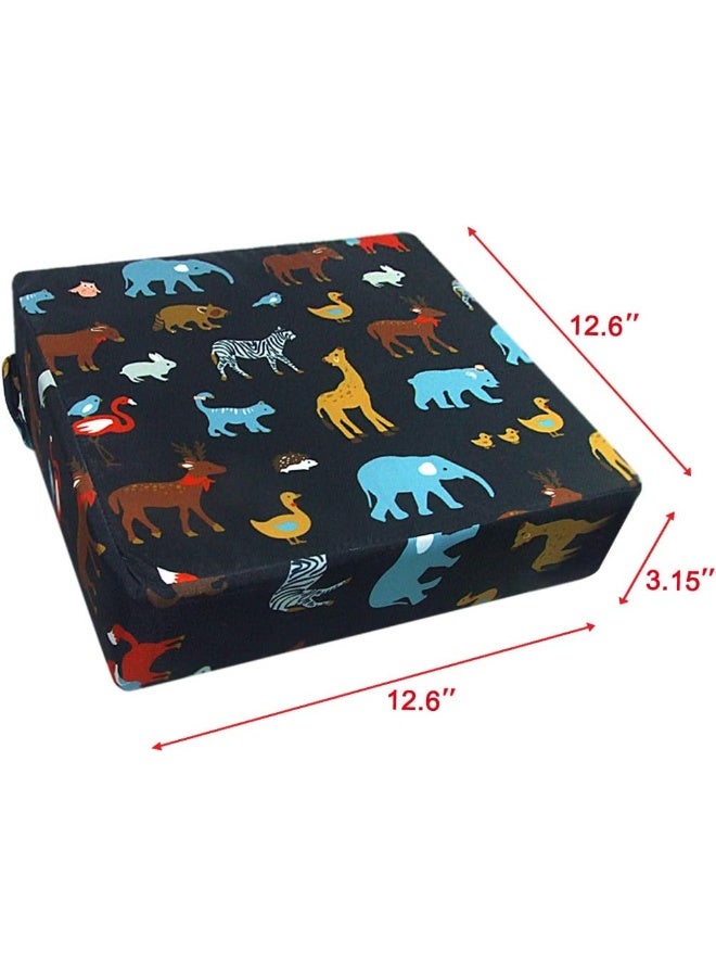 SUNMALL وسادة رفع كرسي الطعام من صنمال قابلة للنقل وقابلة للفك وقابلة للتعديل كرسي مرتفع للأطفال الرضع والأطفال الصغار وسادة مقعد سميكة قابلة للغسل - Image 2