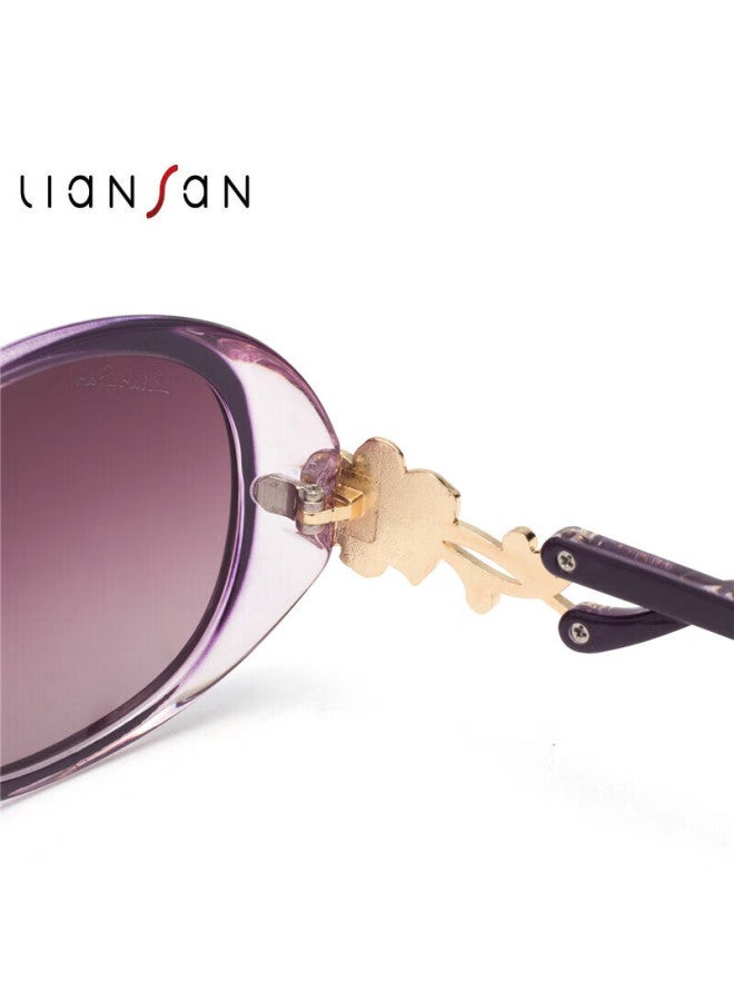 Fall in love Lianshang Sungl, Uv Protection, Large Frame, Face-slimming, Women's Fashion Gl, Driving Gl, 13038 Gradient Purple - Image 2