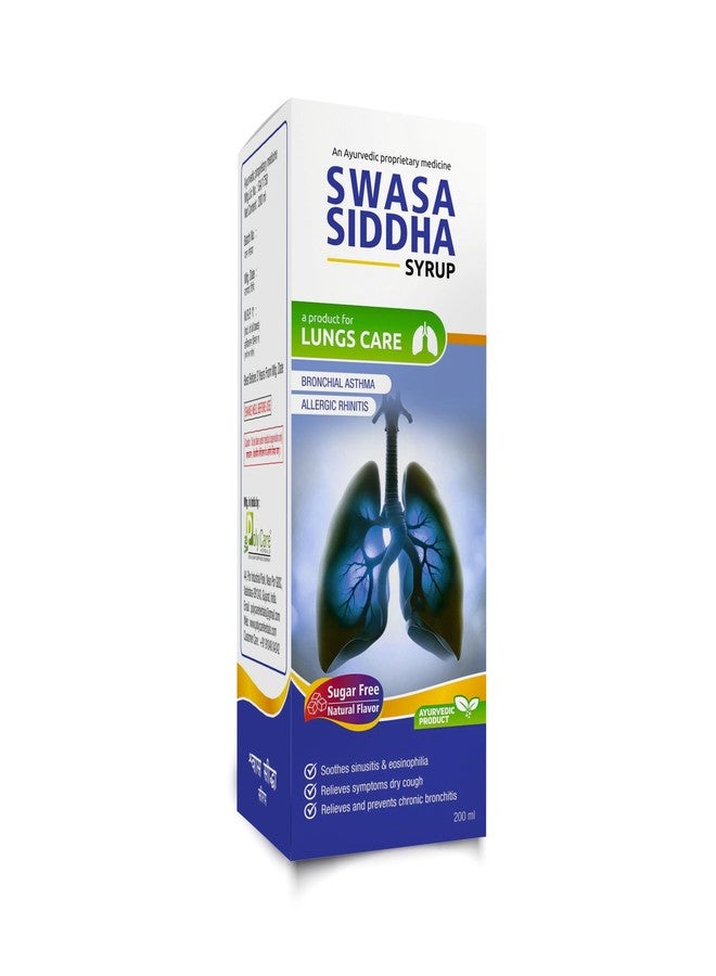 POLY CARE Swasa Siddha Ayurvedic Syrup - 200 ml | For Your Respiratory Wellness | Tulsi, Kantkari, Yasthimadhu And 10 other Ayurvedic Ingredients. - Image 1