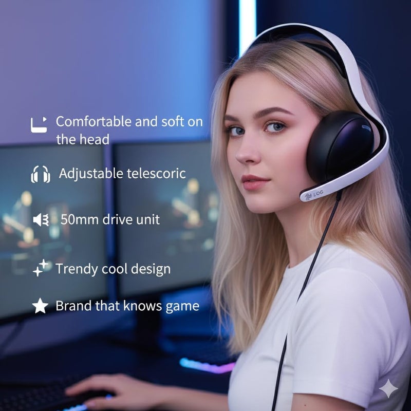 Log Electronics LOG G850 Wireless Gaming Headset for PC & PS5 & PS4, Xbox, Nintendo Switch, Mobile - Image 3