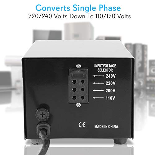 Pyle Step Up and Down Converter - 500 Watt Voltage Converter Transformer w/ USB Charging Port, UK Power Adapter, AC 110 / 120 to 220 / 240 Volt Vice Versa, 110V/120V/220V/240V Input Voltage - Image 2