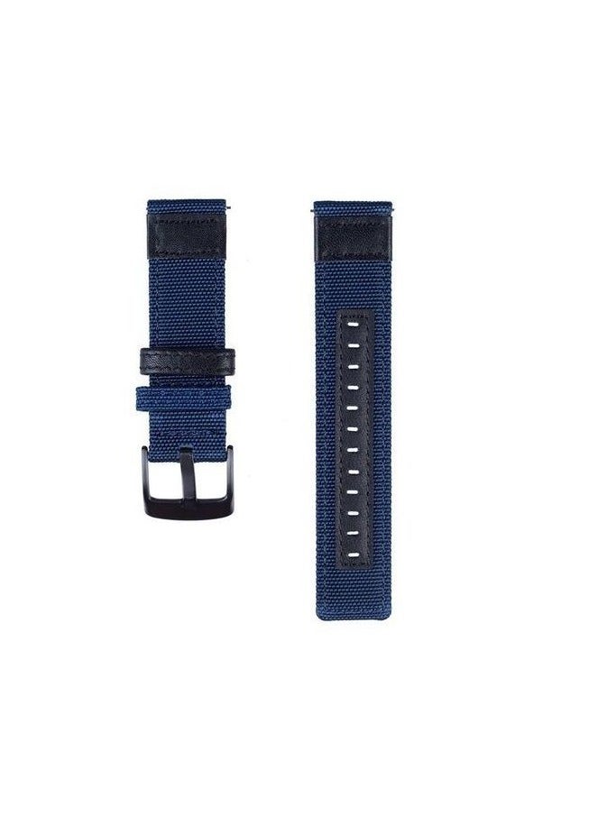For GTS 2/ GTS 3/GTS 4/ Bip 3 Pro/Bip 3 Smartwatch  Bands, 20mm Nylon Strap Blue Black - Image 3