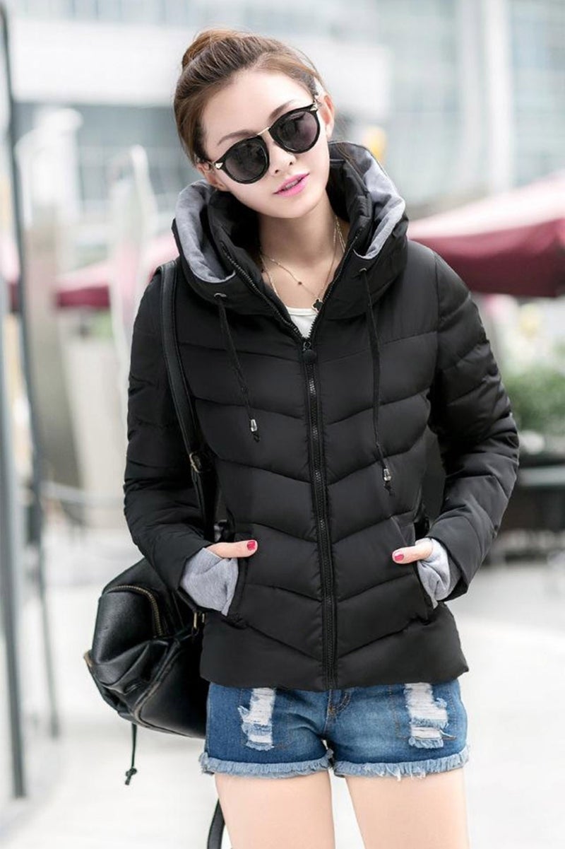 Barbora Daily Waterproof Winter Puffer Women's Coat 801BLACK  - Image 1