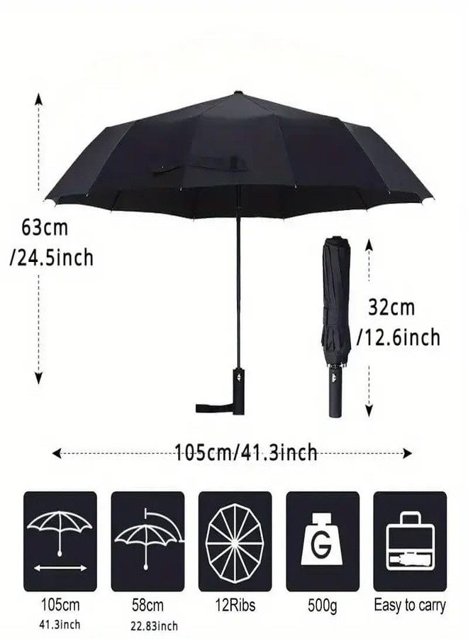 NPB Store Foldable Automatic Open & Close Umbrella | Lightweight Foldable Umbrella |Big Size|Durable Frame Windproof Umberalla for Rain, Sun & UV Protection for Kids & Adults - Image 3