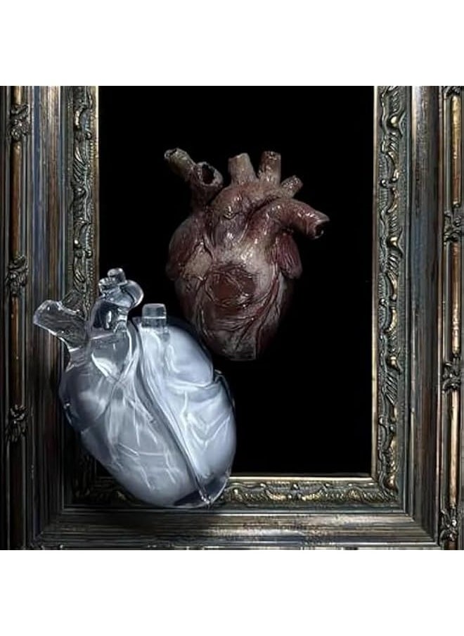 Generic for Airpods Pro 2 Case 3D Heart, Liquid Silicone Transparent Cover With Metal Keychain, Fantasy Design for Airpod Pro 2nd Generation Case, Anatomical Heart Ornament (White, for AirPods Pro1st/Pro2 n  - Image 5