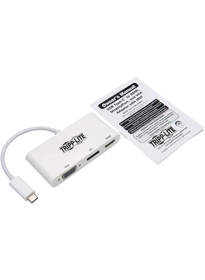تريب لايت محول تريب لايت U444-06N-HVDPW من USB-C إلى HDMI وDisplayPort وVGA ثلاثي الشاشات بدقة 4K - Image 2