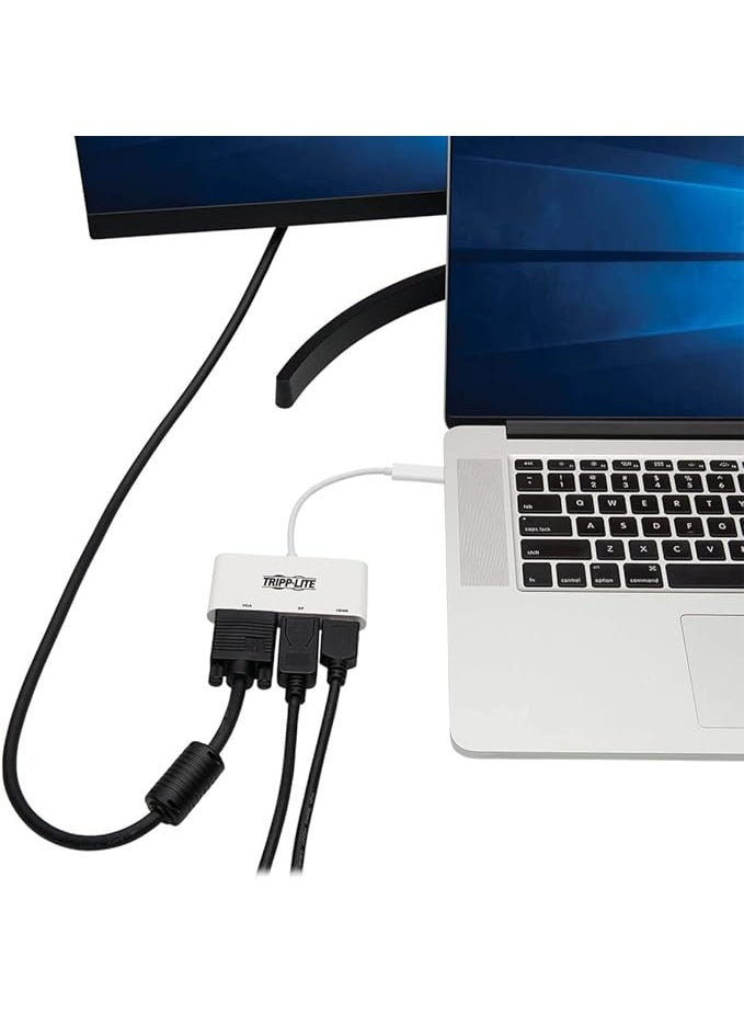 تريب لايت محول تريب لايت U444-06N-HVDPW من USB-C إلى HDMI وDisplayPort وVGA ثلاثي الشاشات بدقة 4K - Image 3