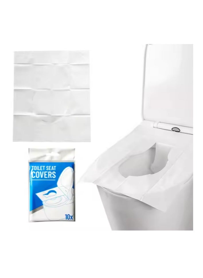 i diD Disposable Toilet Seat Cover Paper – 10 Pieces (1 Pack), Hygienic & Antibacterial, Ideal for Travel & Public Restrooms - Image 2