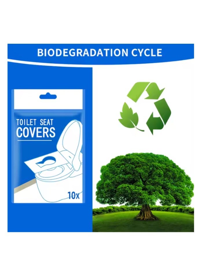 i diD Disposable Toilet Seat Cover Paper – 10 Pieces (1 Pack), Hygienic & Antibacterial, Ideal for Travel & Public Restrooms - Image 3