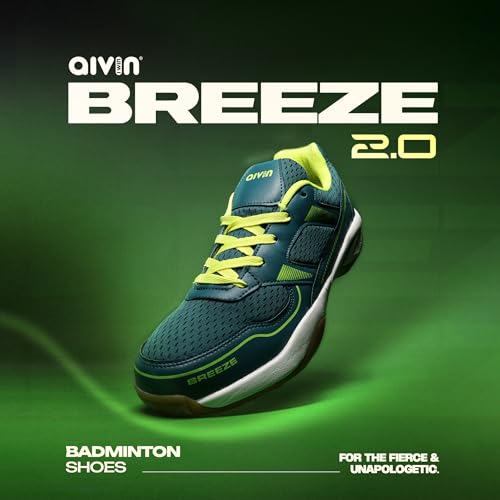 Aivin Breeze Men’s Badminton Shoes (Non-Marking) I Lightweight & Durable Indoor Sports Shoes for Squash, Table Tennis - Image 2