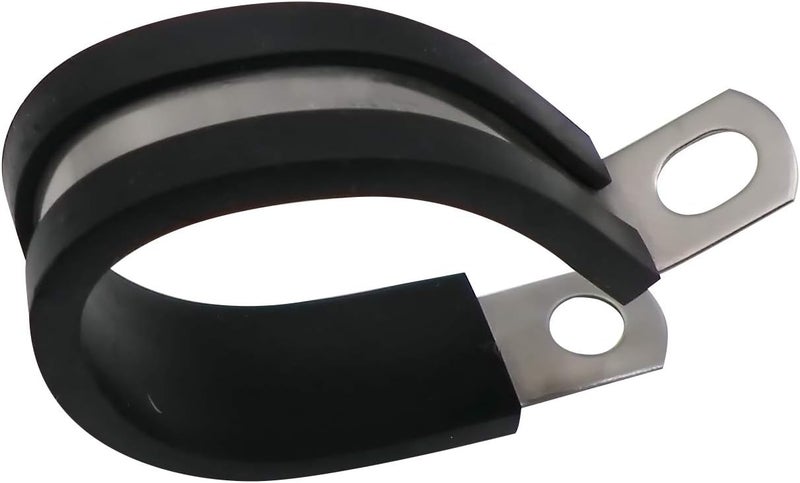 ROADFORMER 1" Cable Clamp Stainless Steel Insulated Rubber Cushioned – 12 Pack - Image 1