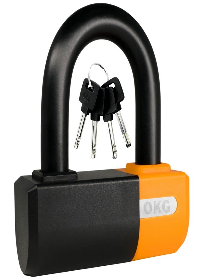 OKG Heavy Duty Small U Lock – 18mm Anti-Cut Manganese Alloy Steel U-Shackle | Dual-Deadbolt Anti Theft Motorcycle Lock for eBike/ATV/Trailer | Drill-Proof & Weatherproof (4 Keys, No Security Chain) - Image 1