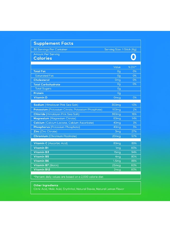 فيوول فيول مسحوق ترطيب إلكتروليت | إلكتروليتات + فيتامينات ومعادن | بدون سكر أو سعرات | يعزّز الطاقة | خالٍ من الغلوتين | ضروري للسفر | نكهة الليمون | عبوة من قطعتين - Image 2