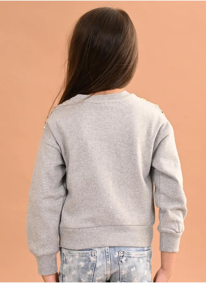 LILPICKS Girls Full Sleeves Sweatshirt