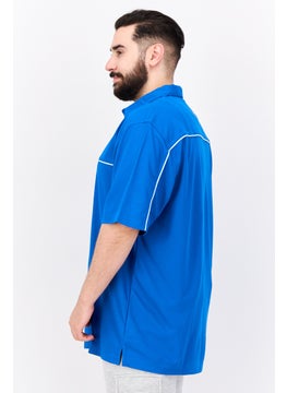Greg Norman Men Sportswear Fit Short Sleeve Training Polo Shirt, Dark Blue  - Image 2