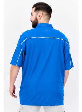 Greg Norman Men Sportswear Fit Short Sleeve Training Polo Shirt, Dark Blue  - Image 3