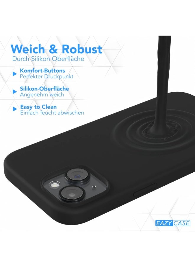 Liquid Silicone Case Designed for iPhone 13 Pro Max Case, Ultra Slim Shockproof Protective Phone Case with Soft Microfiber Lining, 6.7'', Black - Image 5