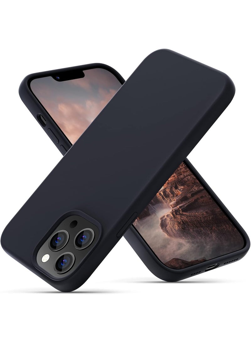 Liquid Silicone Case Designed for iPhone 13 Pro Max Case, Ultra Slim Shockproof Protective Phone Case with Soft Microfiber Lining, 6.7'', Black - Image 2