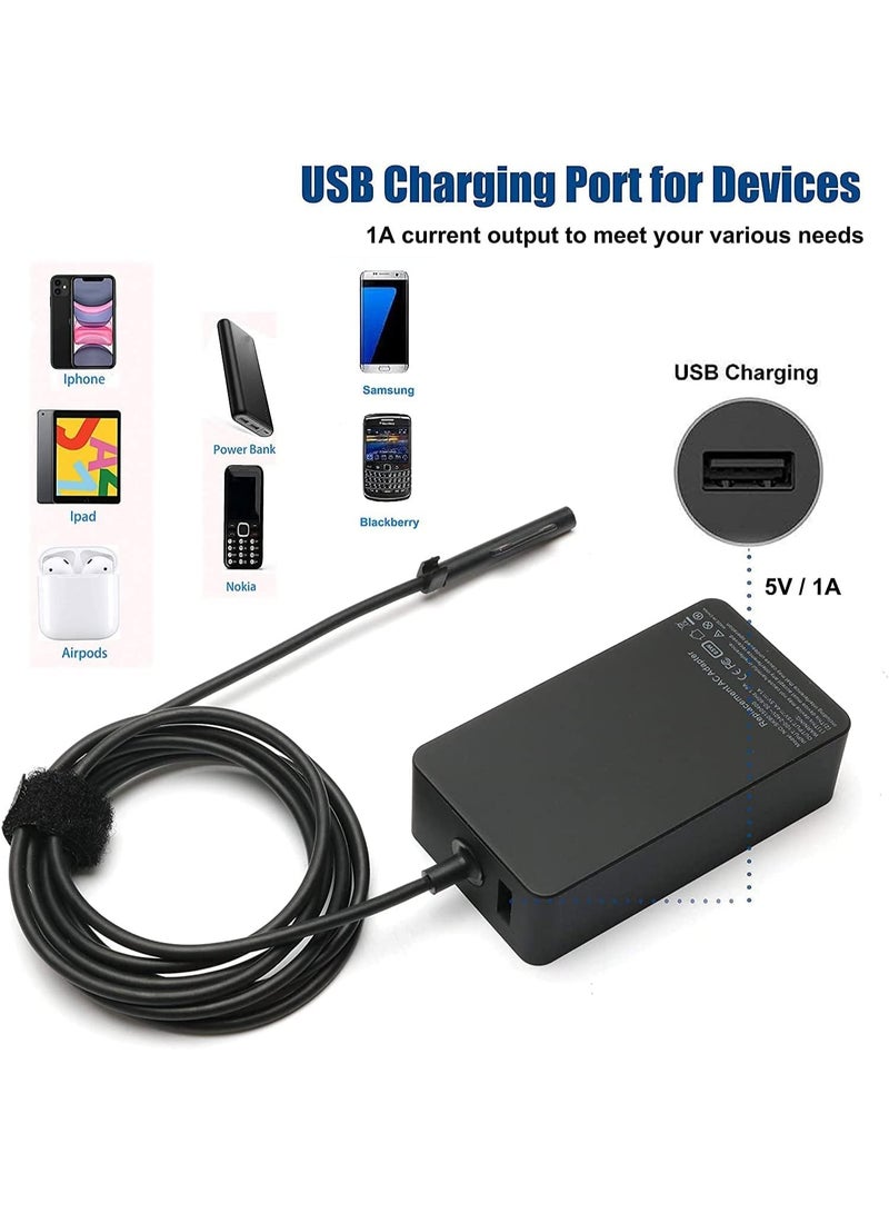 وايكيل شاحن سيرفس 65 وات مع موصل مغناطيسي لأجهزة سيرفس برو 3/4/5/6/7/8/X، سيرفس لابتوب 5/4/3، سيرفس جو 3، سيرفس بوك 3/2، محول طاقة شحن سريع 15 فولت 4 أمبير (قابس المملكة المتحدة) - Image 4