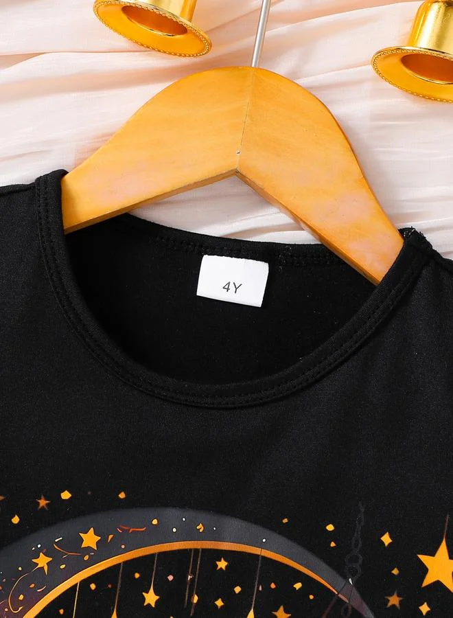 Take Two  Girls Black Ramadan Graphic T-Shirt for Women | Best Price UAE