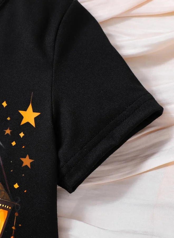 Take Two  Girls Black Ramadan Graphic T-Shirt for Women | Best Price UAE