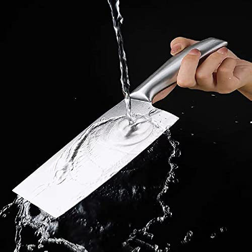 VELINEX® Stainless Steel Meat Cleaver Knife – Heavy Duty Sharp Blade for Meat, Chicken, Bone & Vegetables | Full Metal Handle Kitchen Chopper Knife (1 Pc) - Image 3