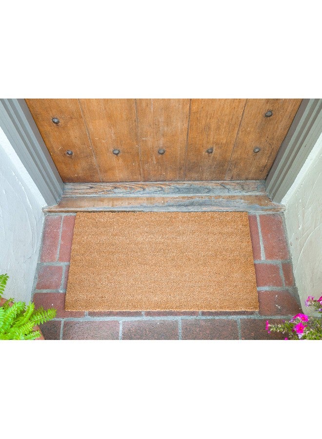 KAF Home Coir Doormat with Heavy-Duty, Weather Resistant, Non-Slip PVC Backing | 17 by 30 Inches, 0.6 Inch Pile Height | Perfect for Indoor and Outdoor Use (Blank) - Image 1