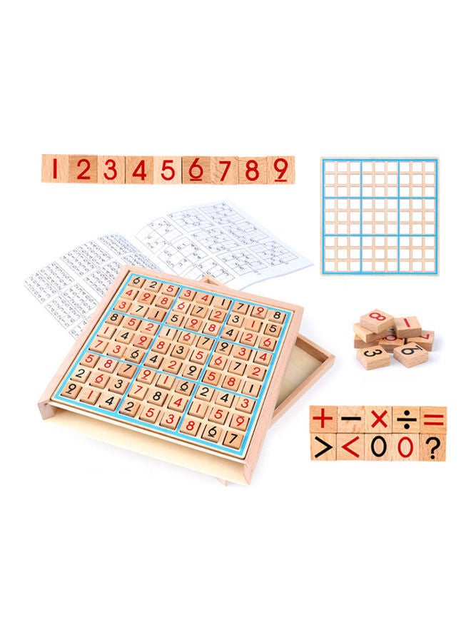NIBEMINENT Wood Sudoku Board Puzzle - Image 1