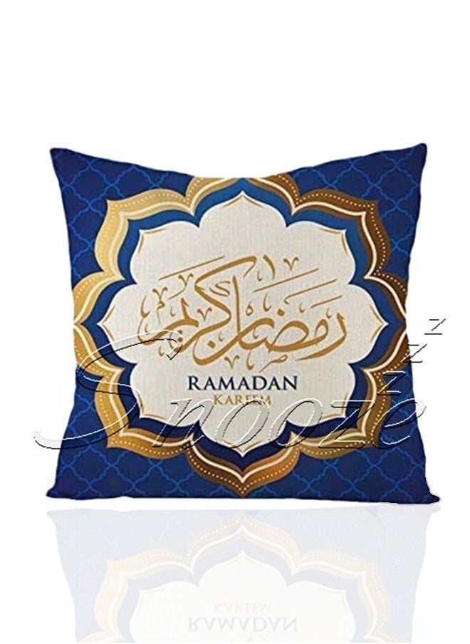 سنوز كوشن رمضان- جولد بلو، 45*45 سم,عبوه قطعه واحده  - Image 2