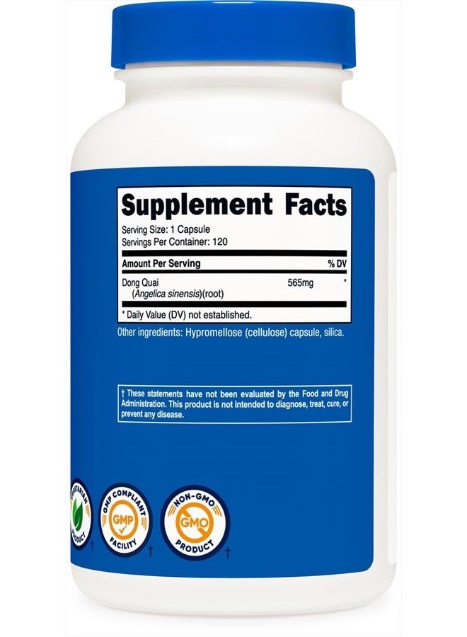 Nutricost Dong Quai 565mg, 120 Capsules - Gluten Free, Non-GMO, Vegetarian Capsules - Angelica Sinensis - Image 5