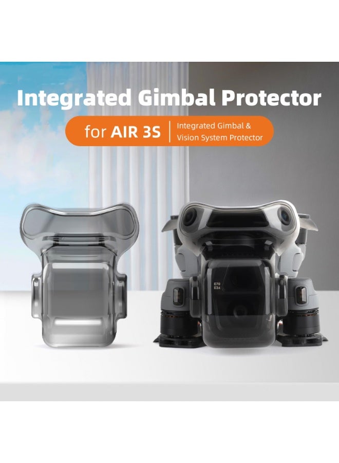 Air 3S Lens Cap Gimbal Guard Protector, Camera Lens Cap Protective Lens Cover For DJI Air 3S Drone Accessories, Gimbal Lens Hood Cover Props Fixator Holder Lens Cover Dustproof Cap Accessories - Image 2