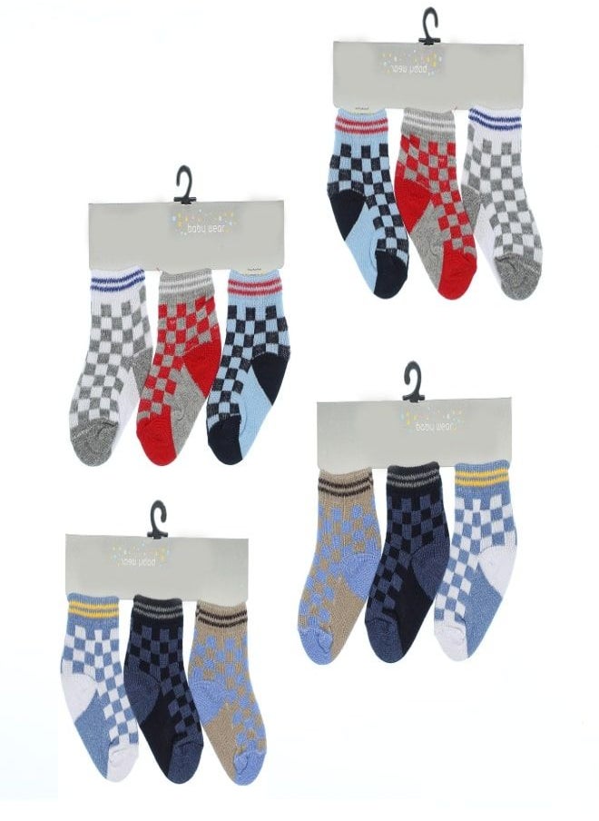 Fatah - Bundle Of 12 Soft Cotton Socks For Baby Boys - Image 1