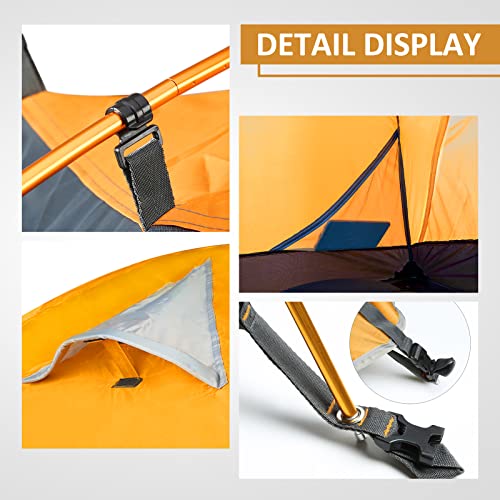 Bessport Camping Tent 2 Person Tent Waterproof Two Doors Backpacking Tent Easy Setup Lightweight for Outdoor, Hiking Mountaineering Travel - Image 3