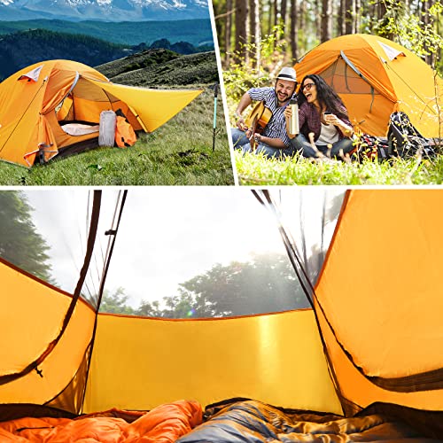 Bessport Camping Tent 2 Person Tent Waterproof Two Doors Backpacking Tent Easy Setup Lightweight for Outdoor, Hiking Mountaineering Travel - Image 5