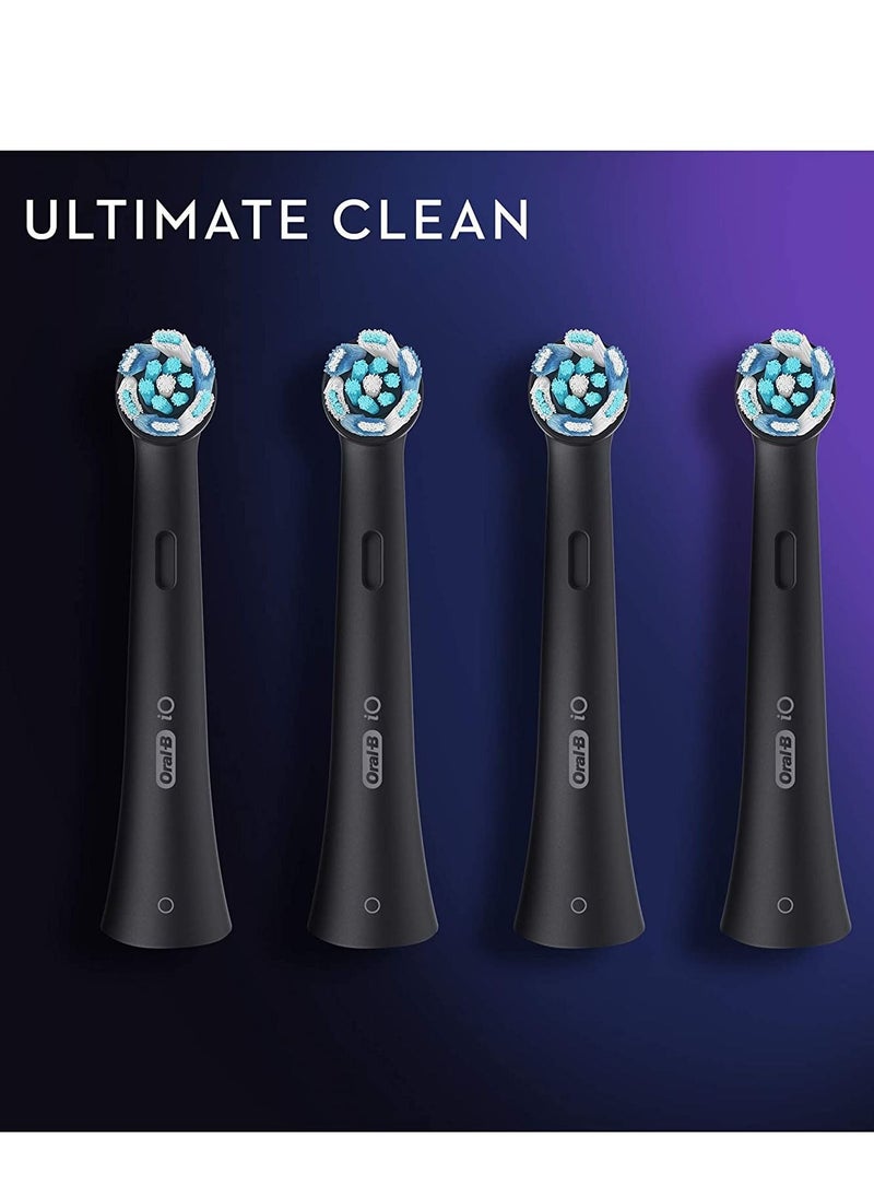 Oral-B - iO Ultimate Clean Electric Toothbrush Replacement With Head Twisted & Angled Bristles Pack of 4 - Image 1